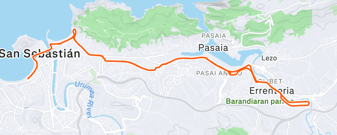 Map of the activity, IGANDE GOIZA APROBETXATUZ 🏃💨