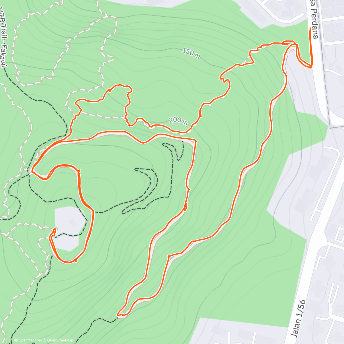 Map of the activity, Family Bukit Dinding
