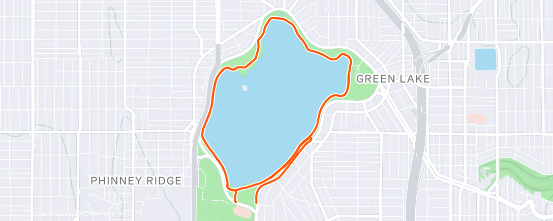 Map of the activity, Evening Run