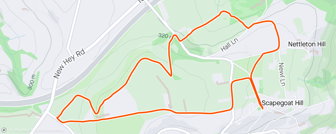 Mappa dell'attività Wednesday walking group around Scapegoat Hill