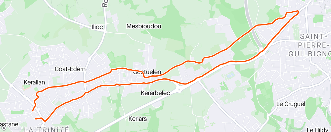 Mappa dell'attività 10km a jeun