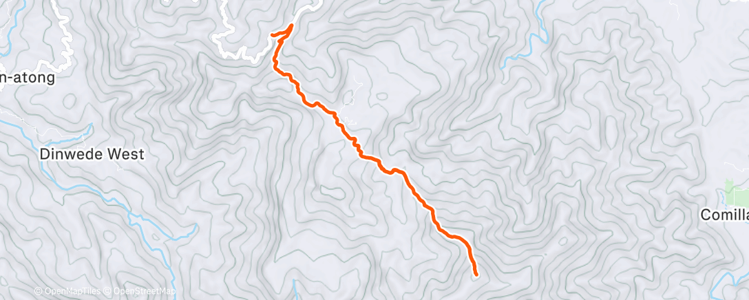 Map of the activity, Lunch Trail Run