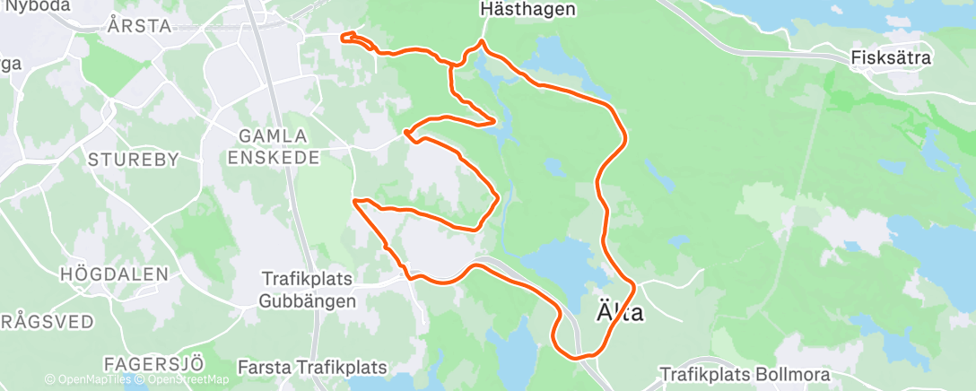 Map of the activity, Morning Run