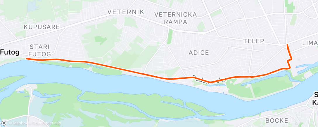 Map of the activity, Carrera de mañana