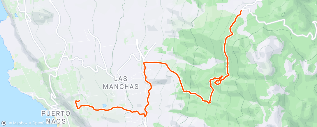 Map of the activity, Bachbett La Palma