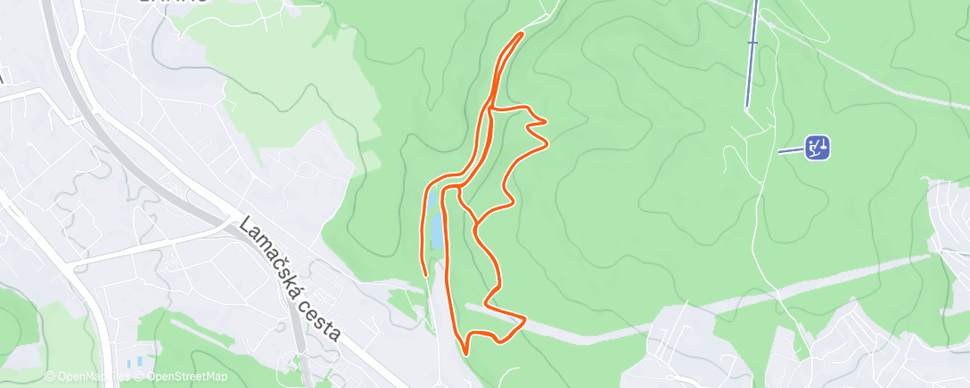 Map of the activity, Morning Trail Run
