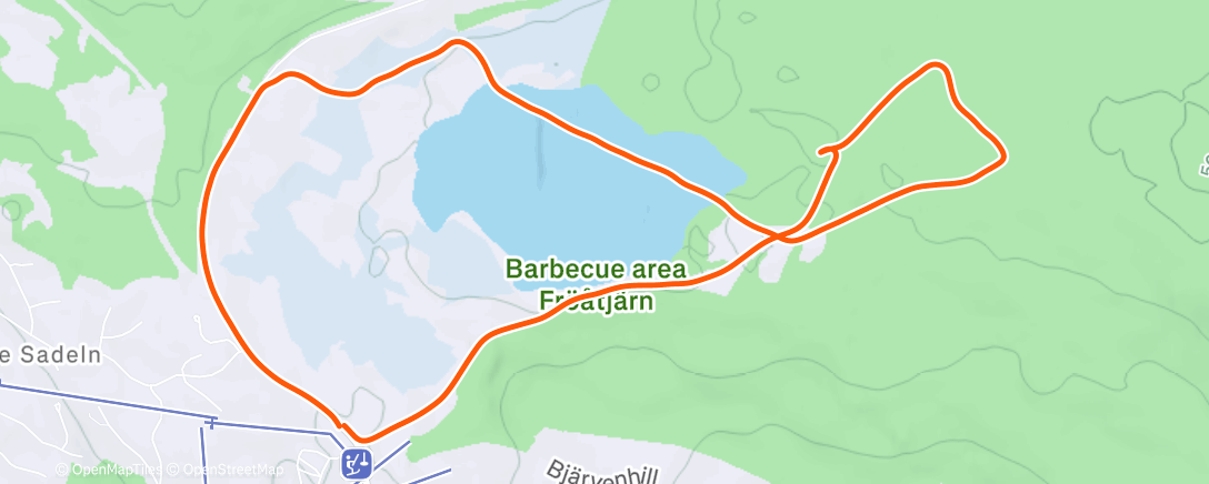 Map of the activity, Afternoon Run