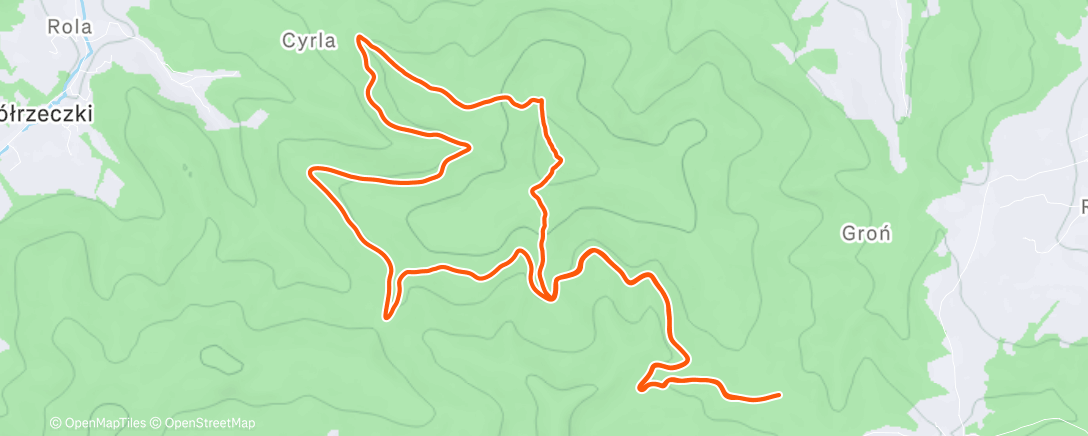 Map of the activity, Morning Trail Run