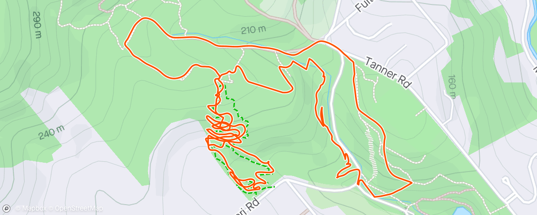 Map of the activity, With Rach round Redwoods