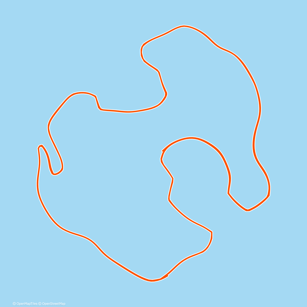Map of the activity, Zwift - Volcano Circuit in Watopia