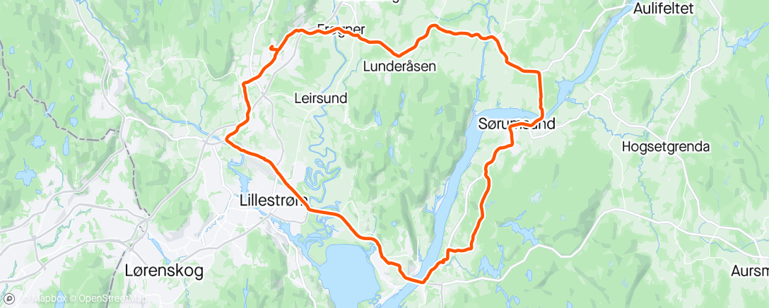 Map of the activity, Sørumsandrunden