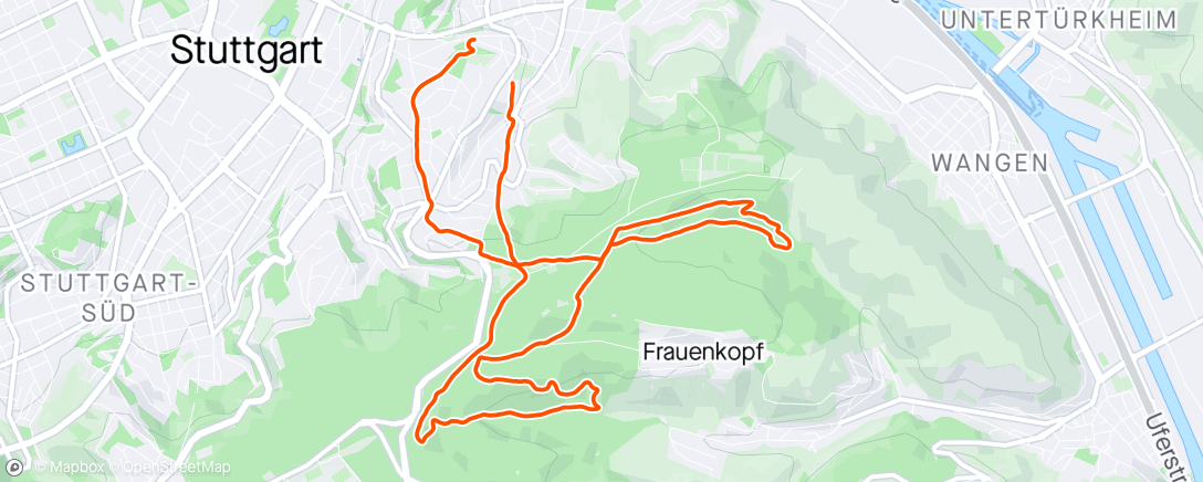 Map of the activity, Traillauf am Nachmittag