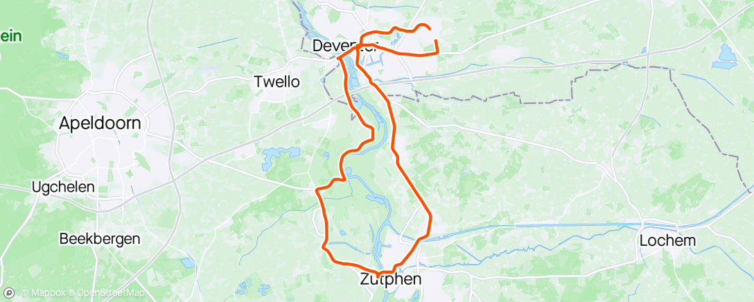 Kaart van de activiteit “Rondje Zutphen met Jcq”