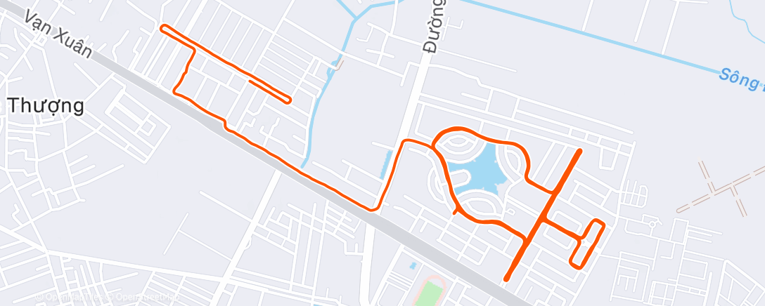 Map of the activity, Morning Run