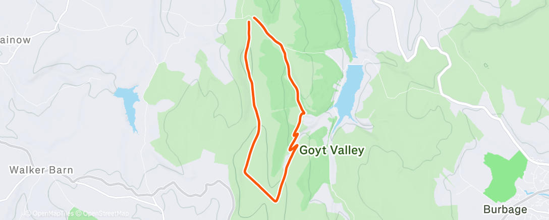 Map of the activity, Lunch Run