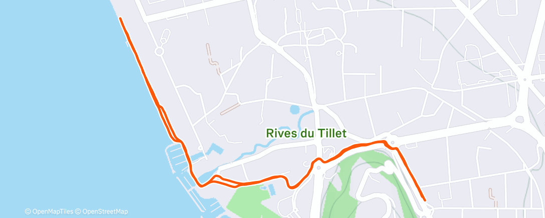Map of the activity, Evening Run