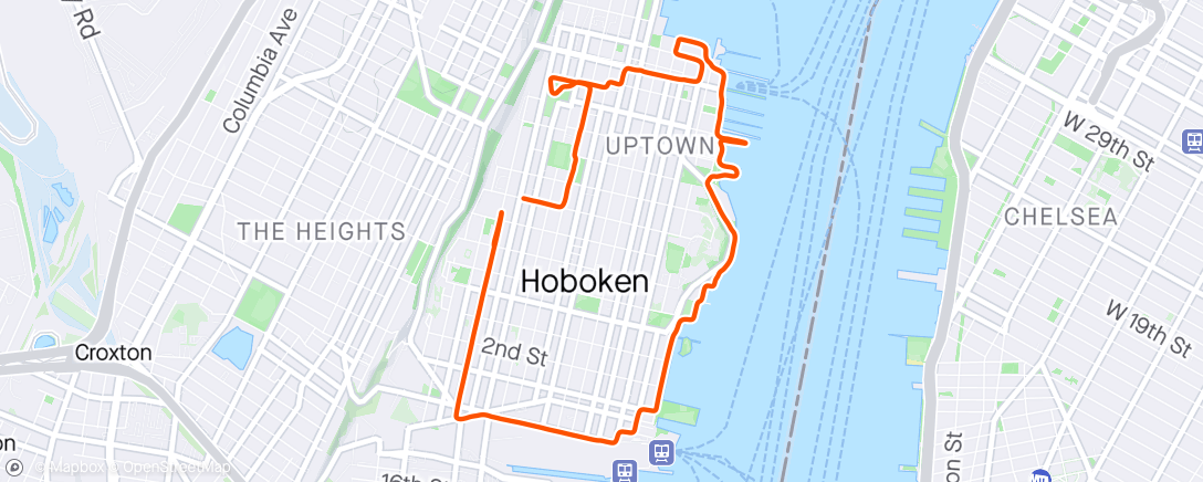 Map of the activity, Hoboken