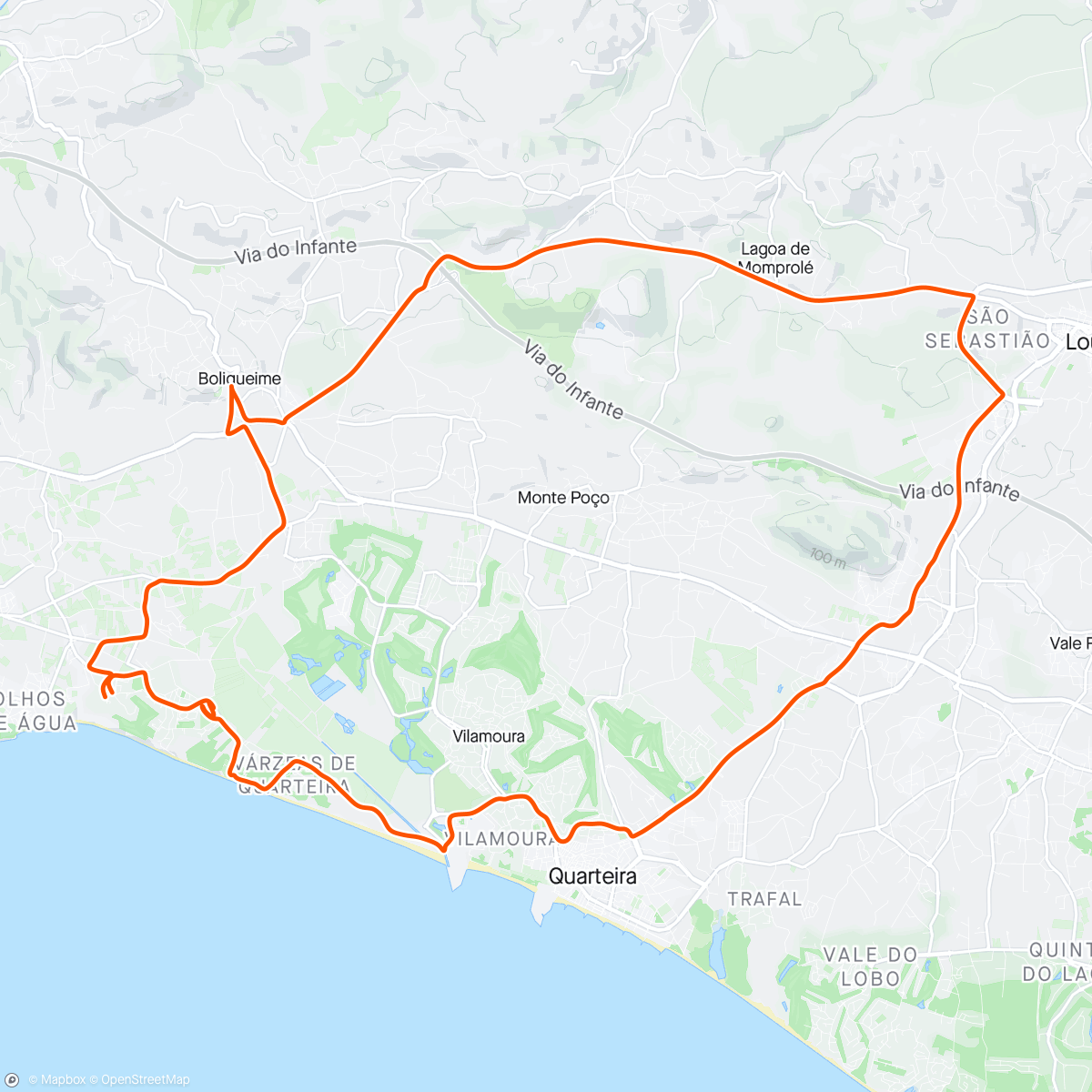 アクティビティ「Morning MTB Ride Albufeira」の地図