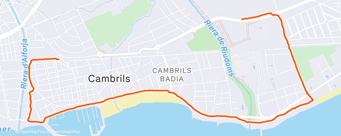 Map of the activity, Afternoon Walk