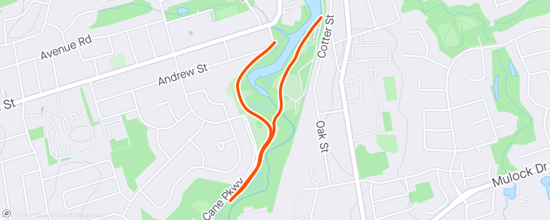 Map of the activity, After Work Walk