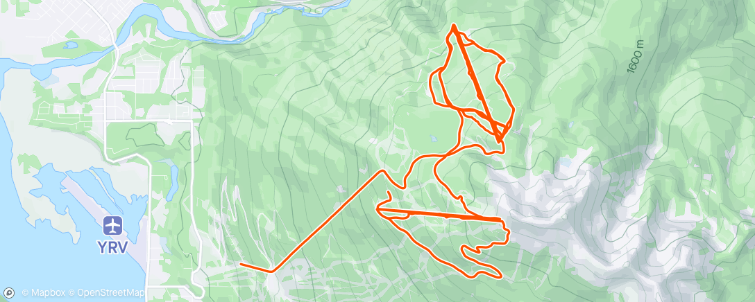 Map of the activity, Revelstoke Mountain