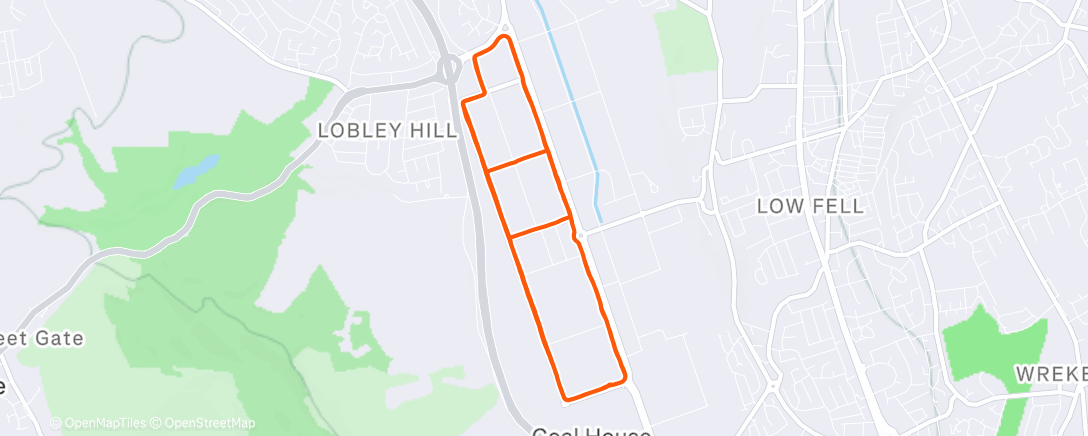 Map of the activity, Afternoon Run