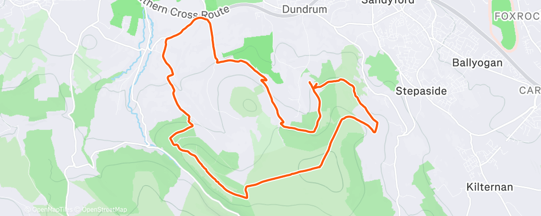 Map of the activity, Morning Trail Run