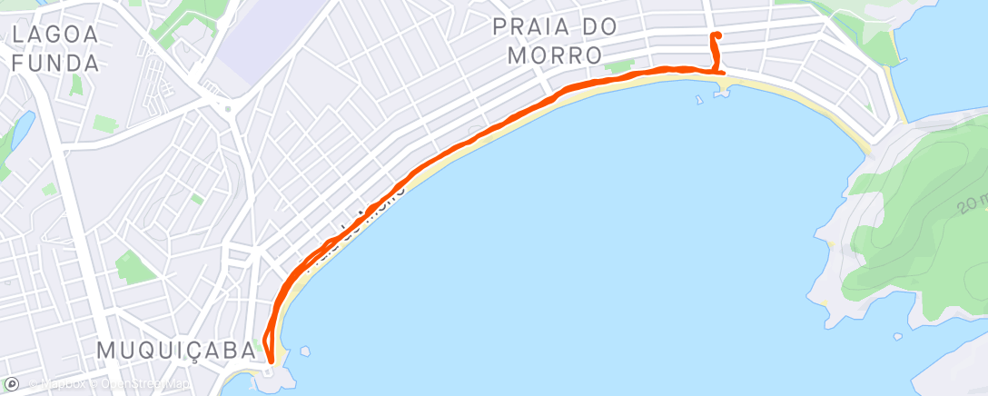 Map of the activity, Praia do morro Guarapari 🔥