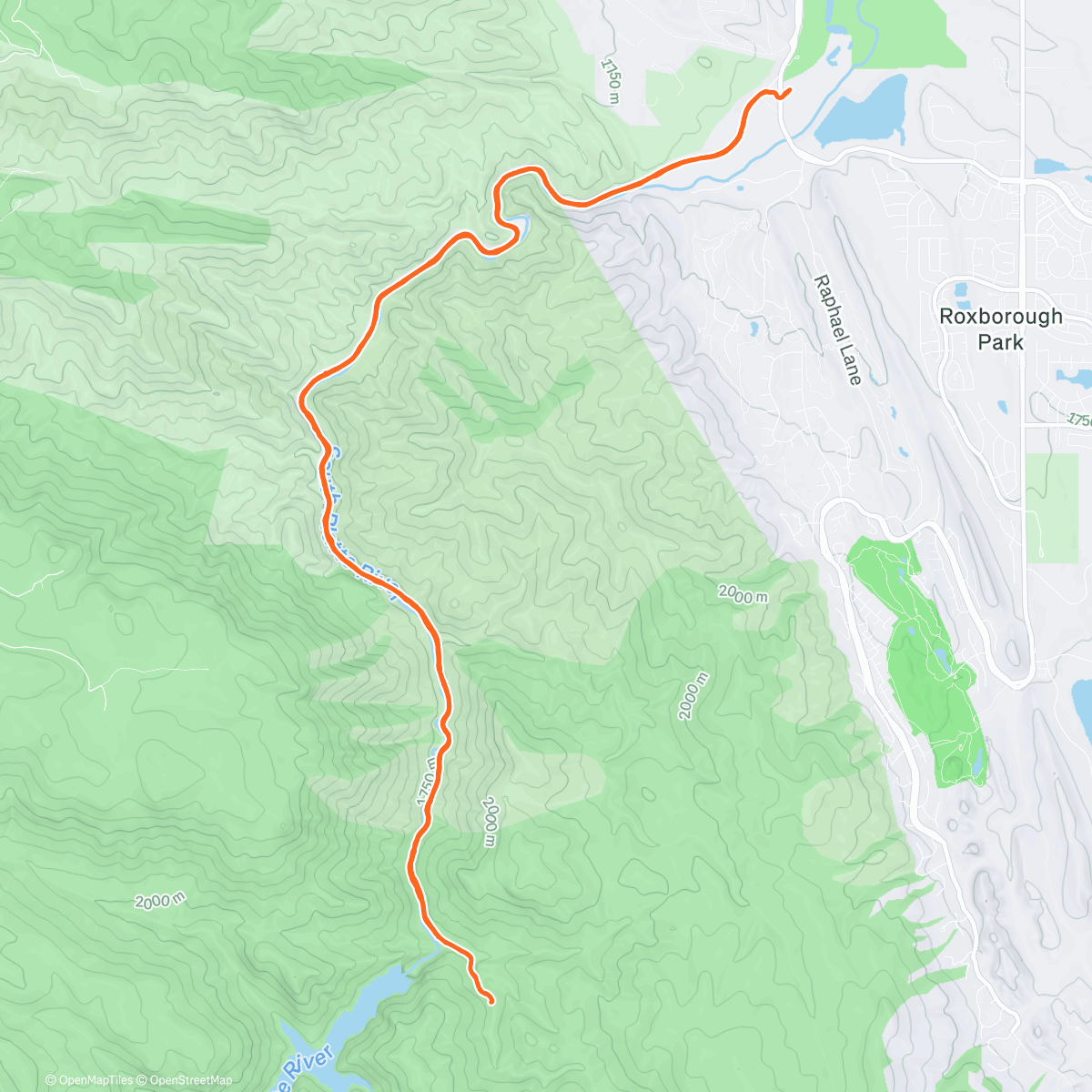 Map of the activity, Waterton  Canyon Colorado Trail