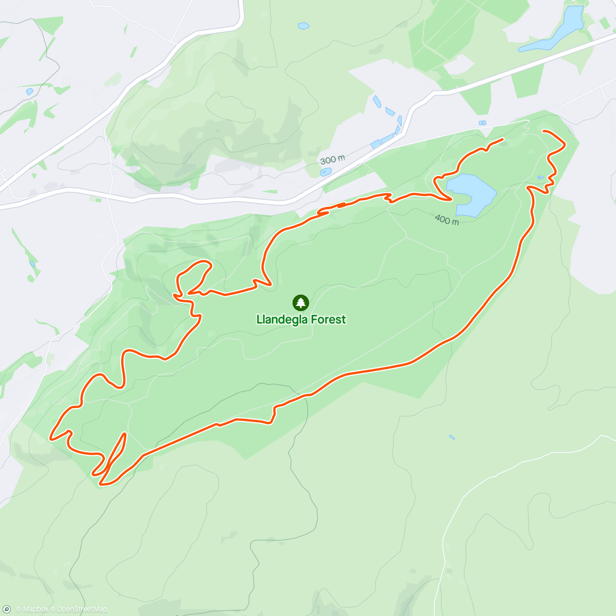 Map of the activity, Llandegla Lap 🔴