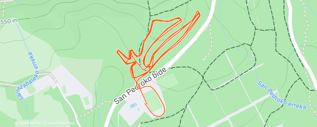 Map of the activity, Carrera a la hora del almuerzo