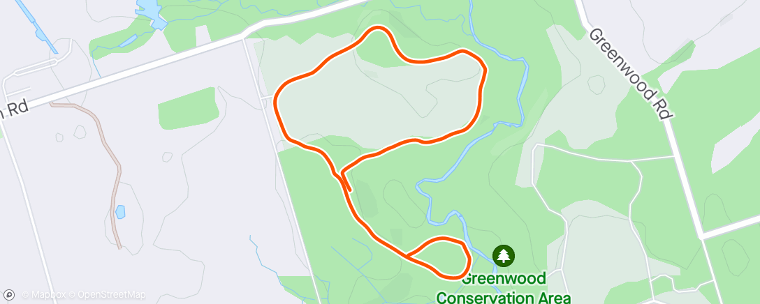 Map of the activity, First Trail Run On Home Soil