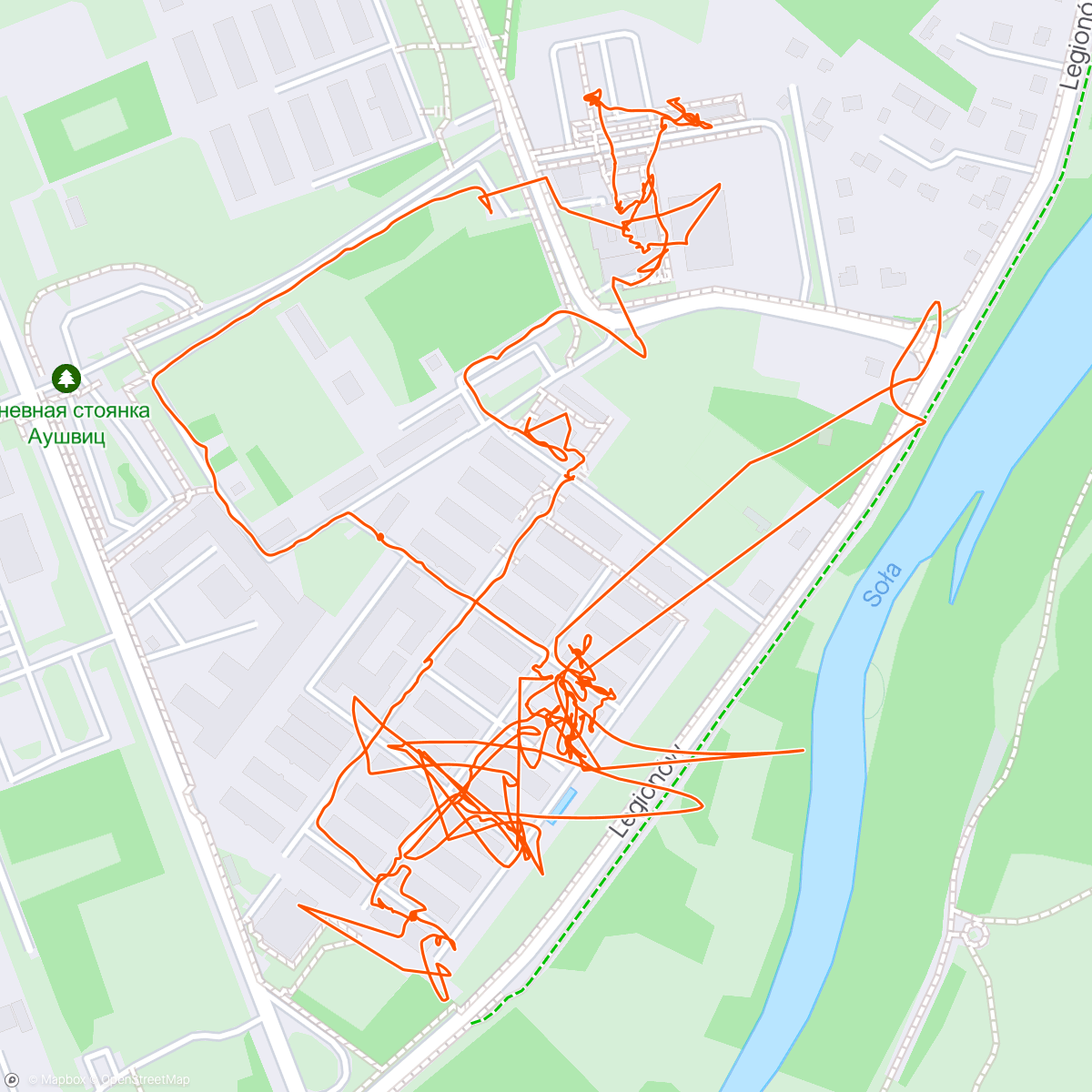 Map of the activity, Auschwitz.