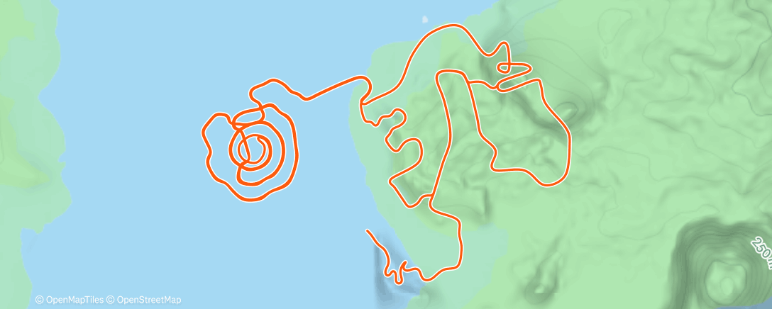 Map of the activity, Zwift - Downtown Eruption in Watopia