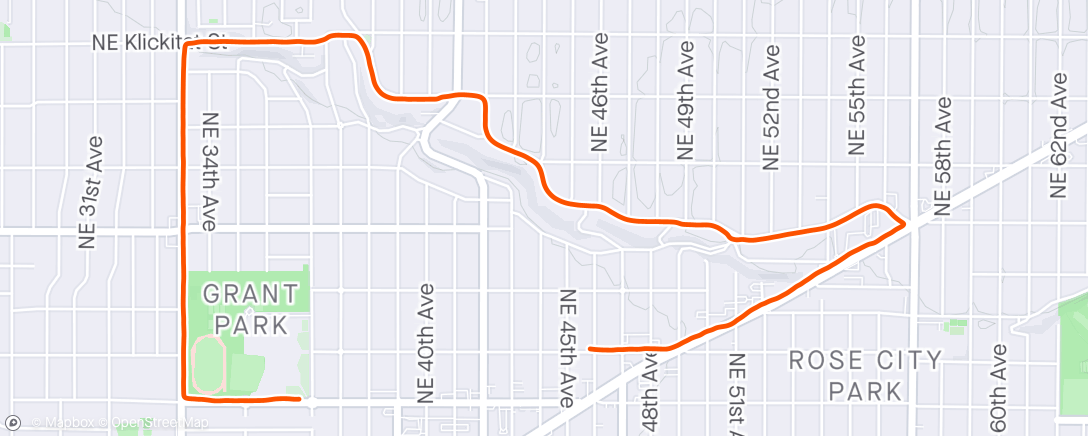 Map of the activity, Afternoon stroller run