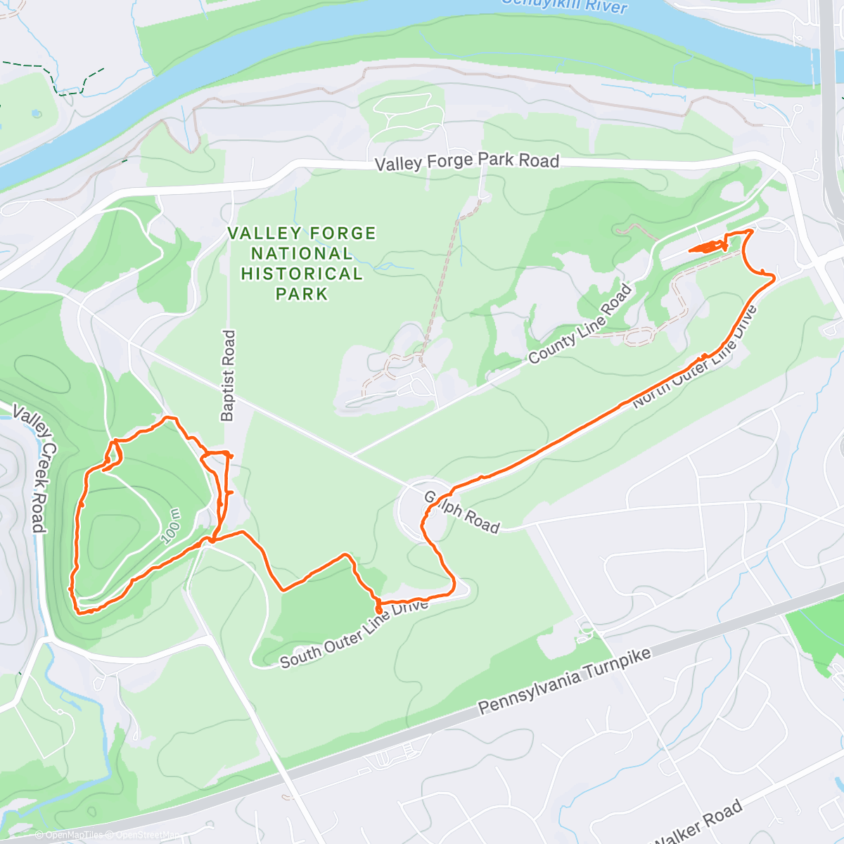 Map of the activity, Valley Forge