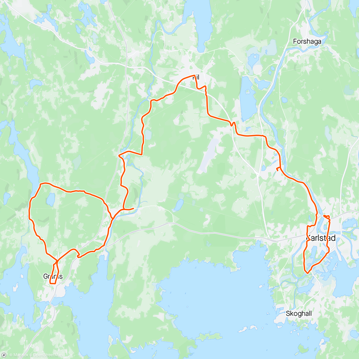 Map of the activity, Gött med Perra och Johan!
