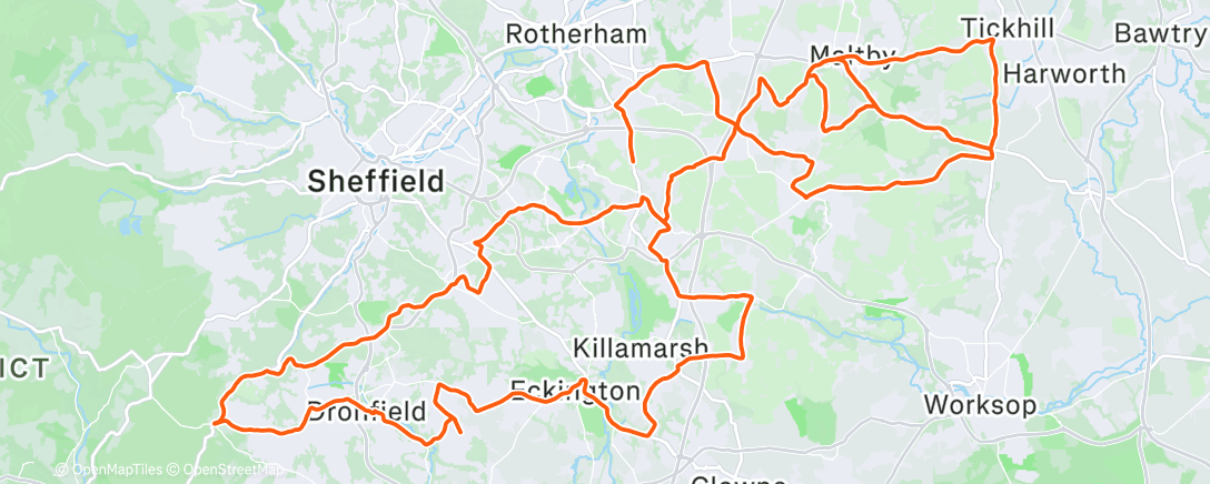 Map of the activity, Morning Ride