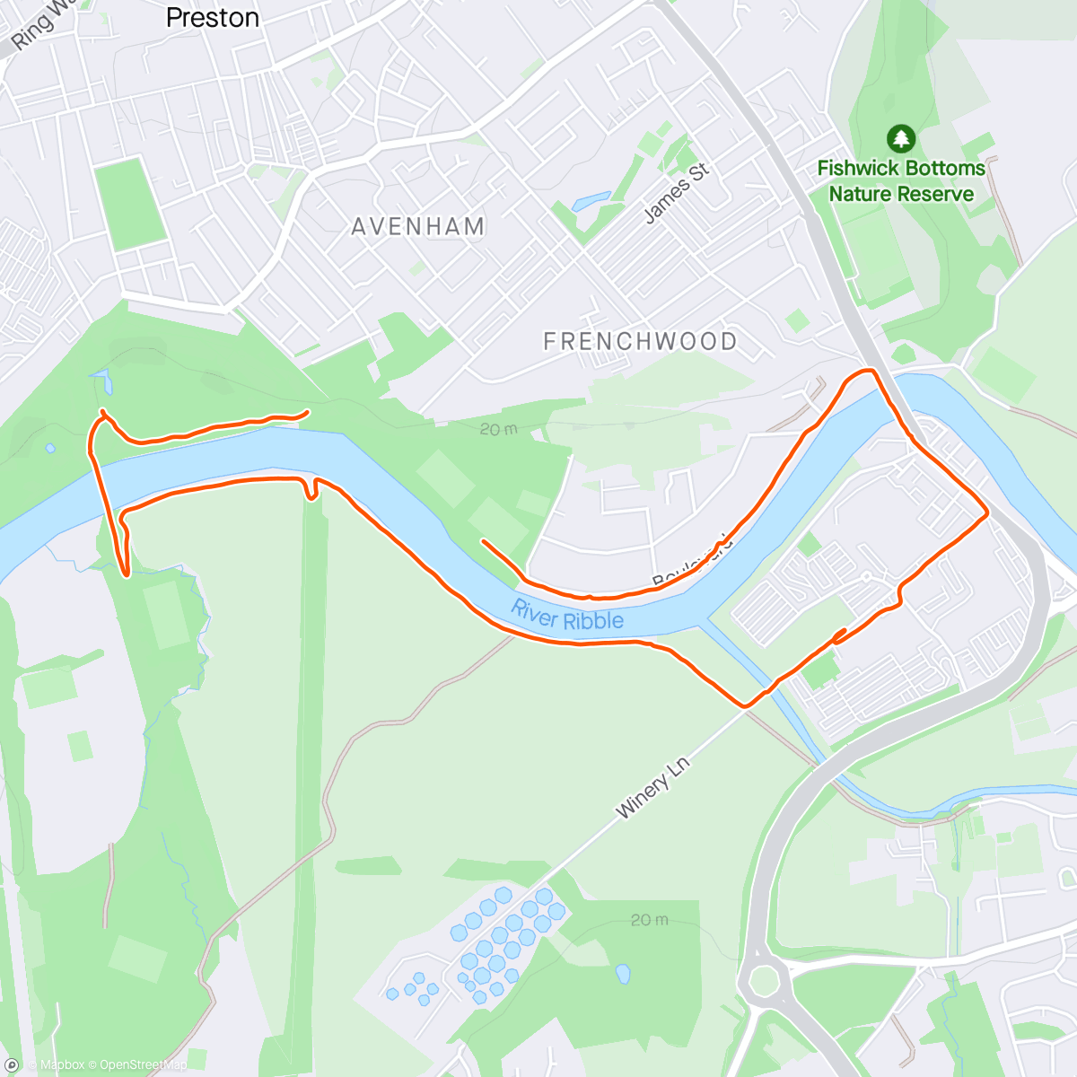 Karte der Aktivität „Morning run 5k”