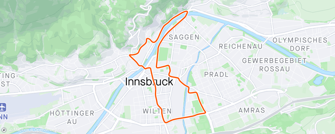 Карта физической активности (Zwift - Innsbruckring in Innsbruck)