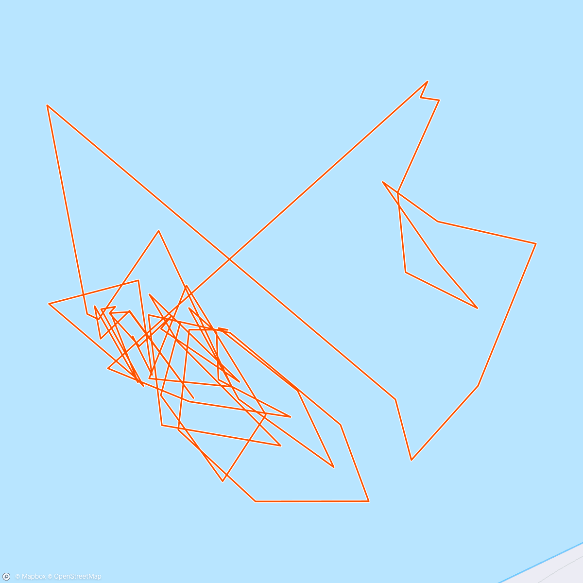 Map of the activity, Last surf before flight