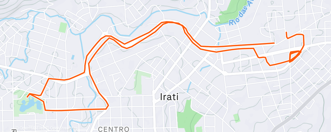 Map of the activity, treino