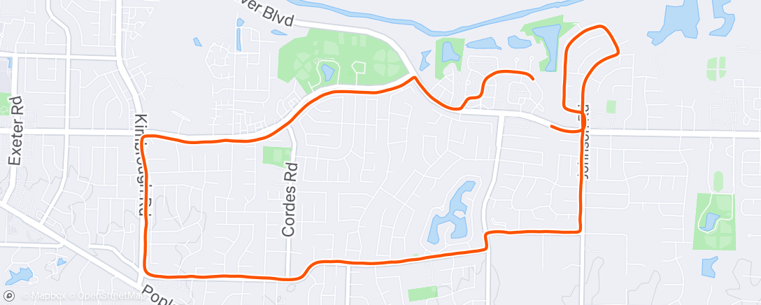 Map of the activity, Morning Run