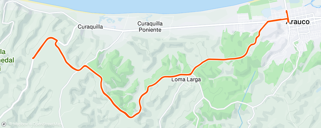 Map of the activity, Bicicleta de montaña matutina