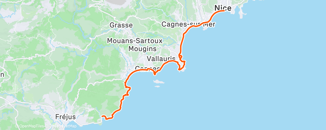 Mapa da atividade, le fameux longe côte