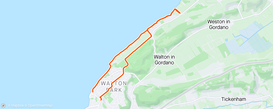 Map of the activity, Run with the Wife.. Cows blocking the route meant we had to backtrack! 🐄