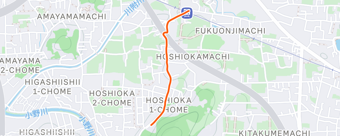 Map of the activity, 午後のウォーキング