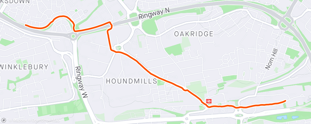 Map of the activity, The uphill ‘cool down’ home