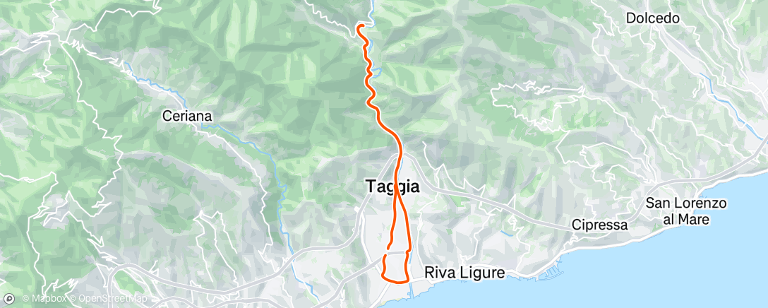 Map of the activity, Evening Ride