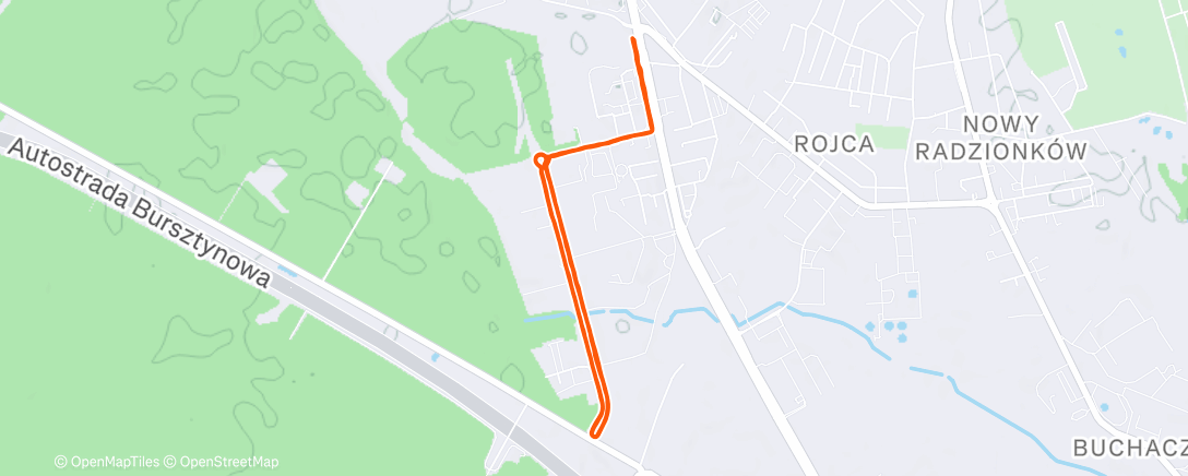 Map of the activity, Evening Run
